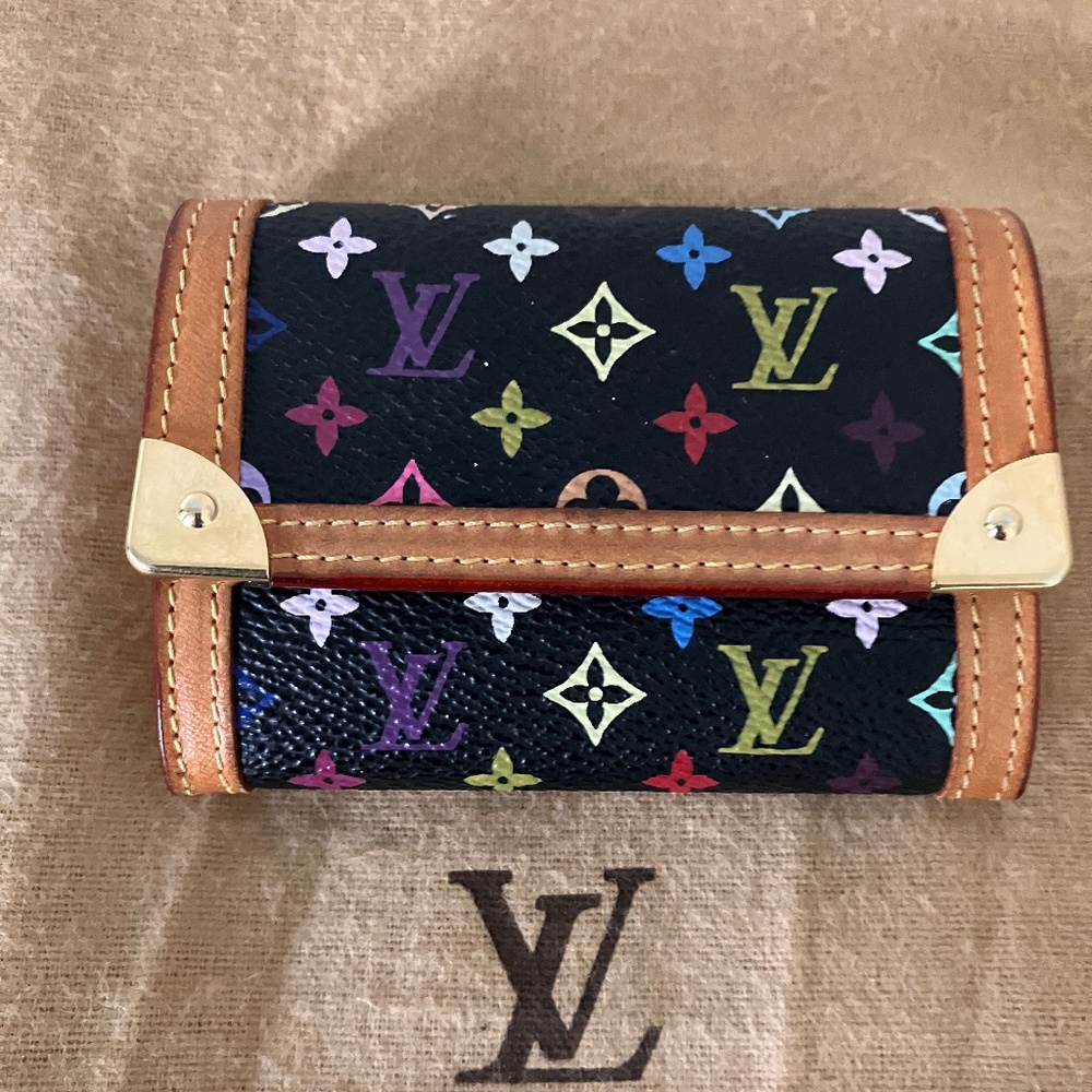 LV Black Murakami coin purse